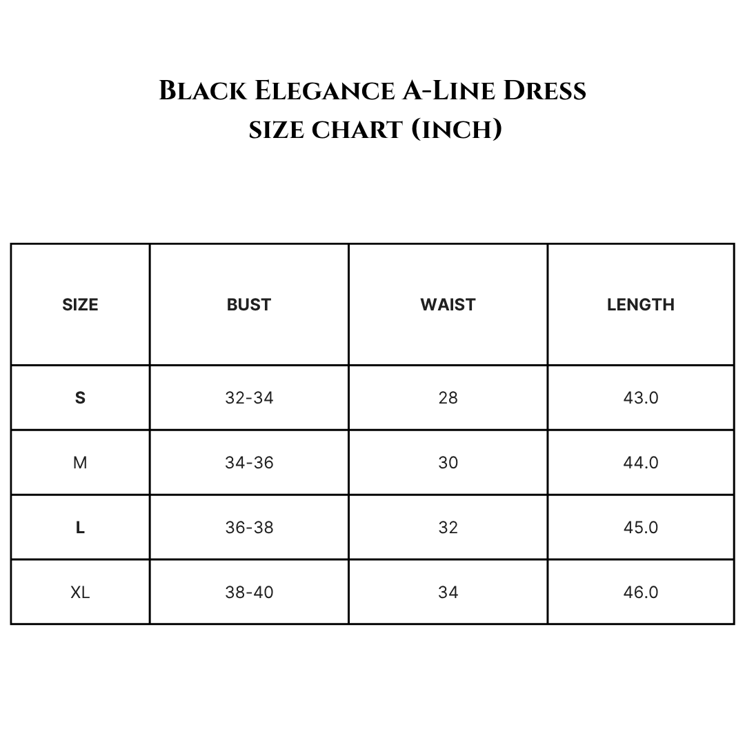 Black Elegance A-Line Dress