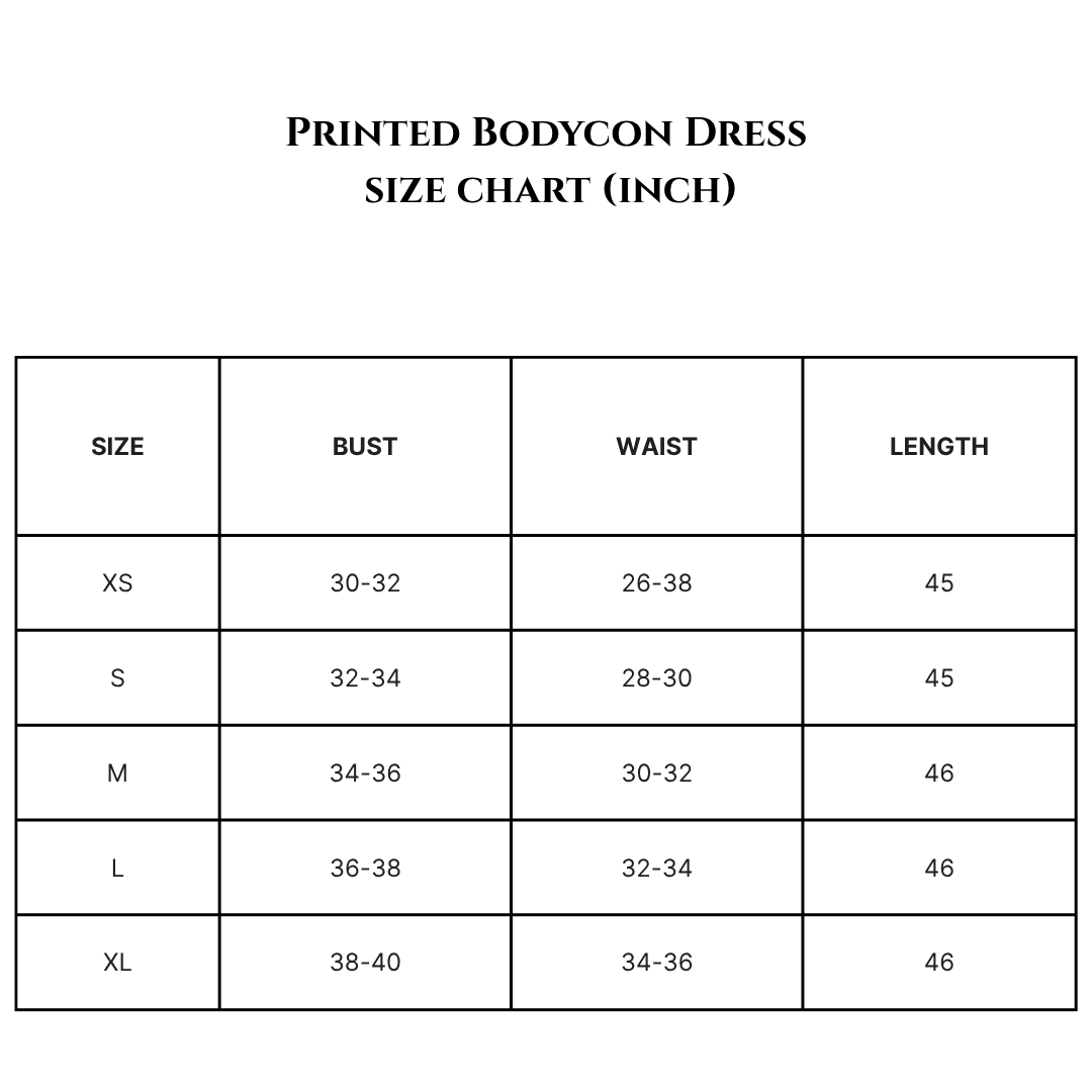 Printed Bodycon Dress