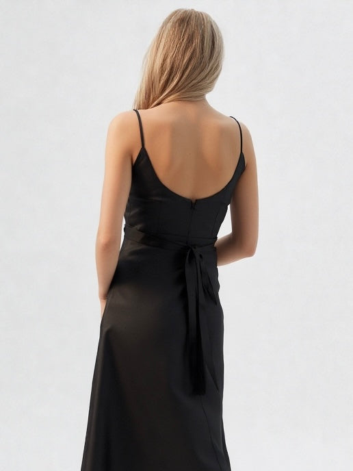 Black Elegance A-Line Dress