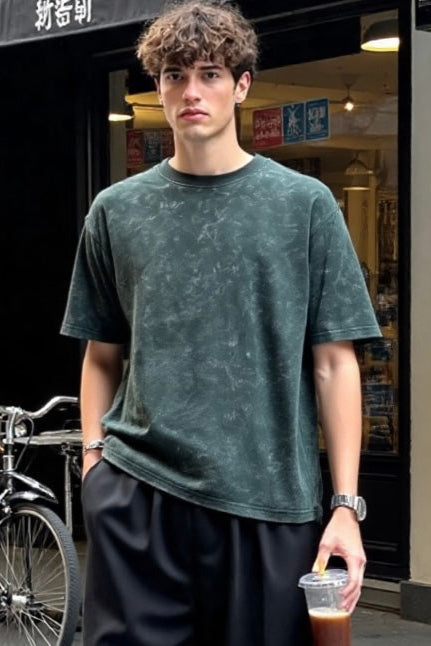 Forest Acid-Wash Oversized T-Shirt