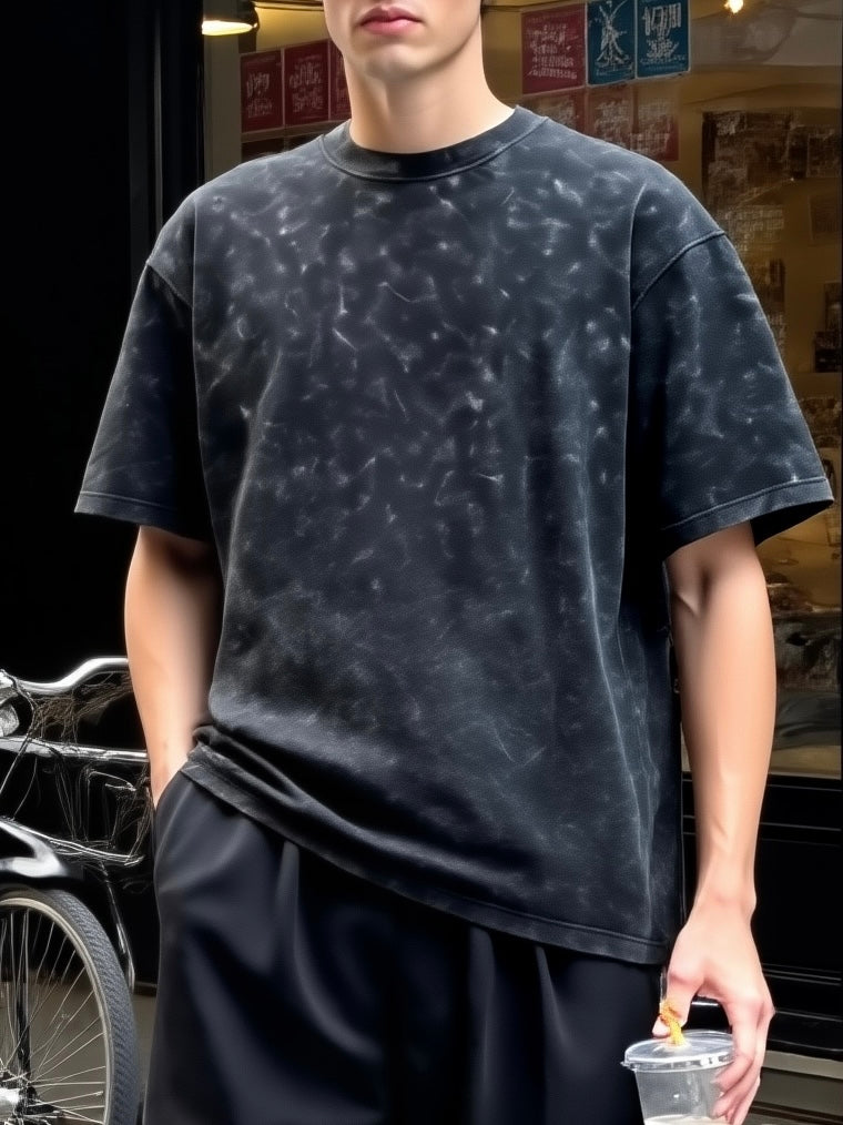 Black Acid Wash Oversized T-Shirt