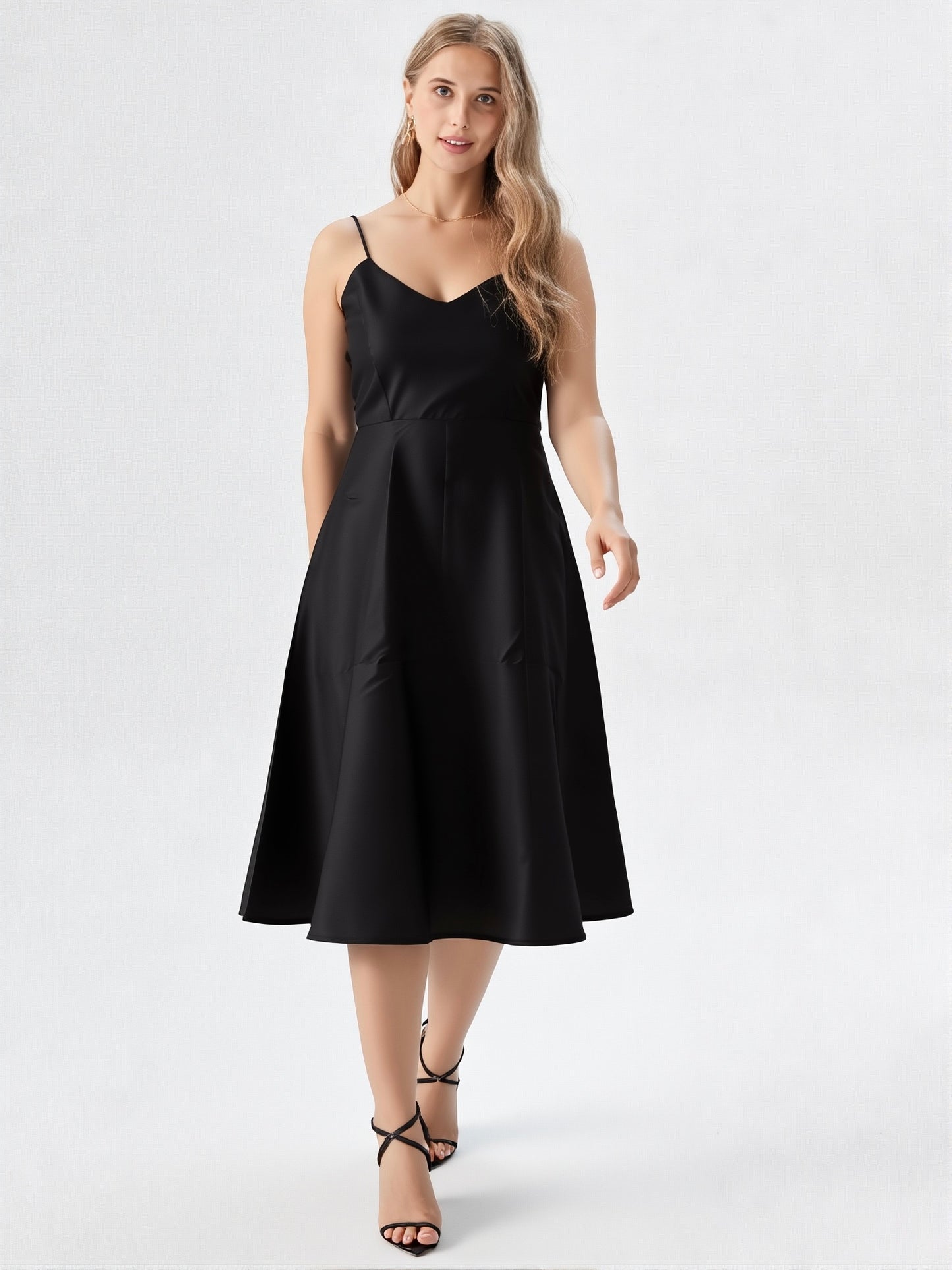 Black Elegance A-Line Dress