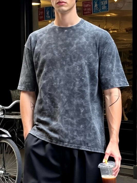 Grey Acid-Wash Oversized T-Shirt