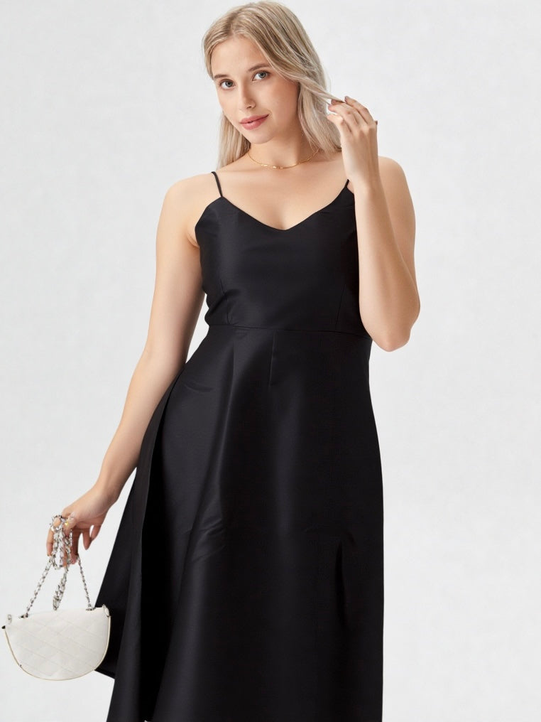 Black Elegance A-Line Dress