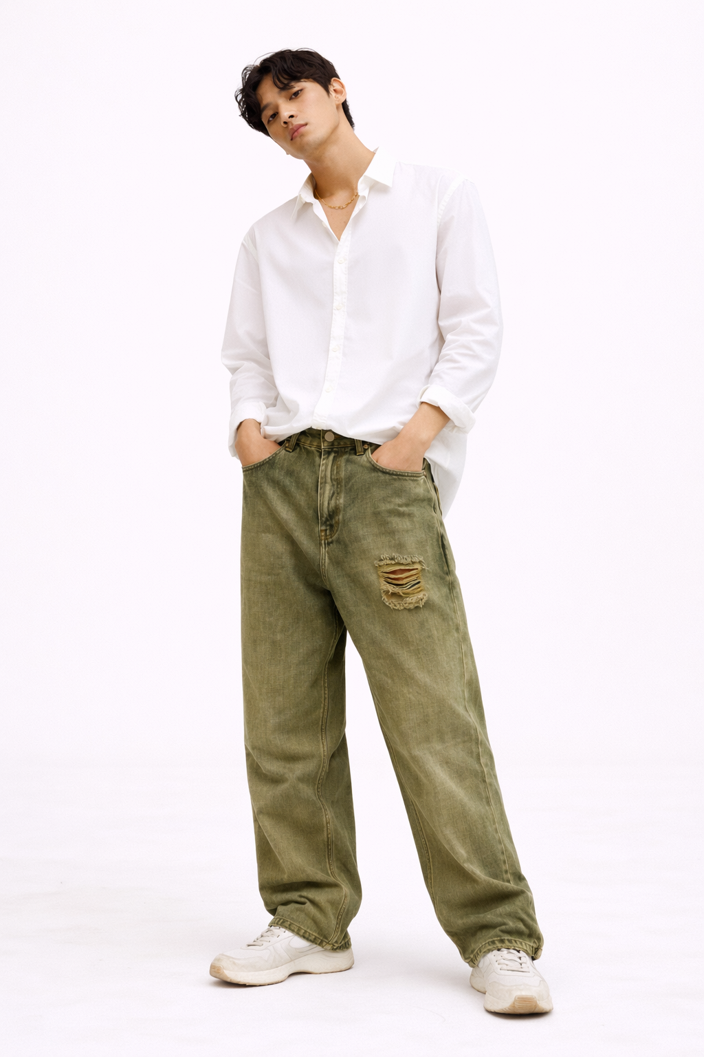 Vintage Moss Baggy Denim