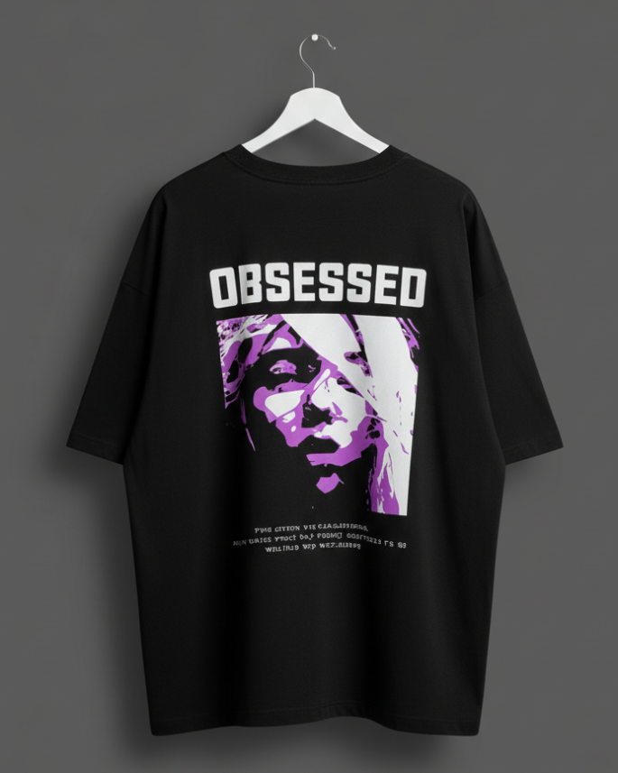 Obsessed Black Oversized T-shirt